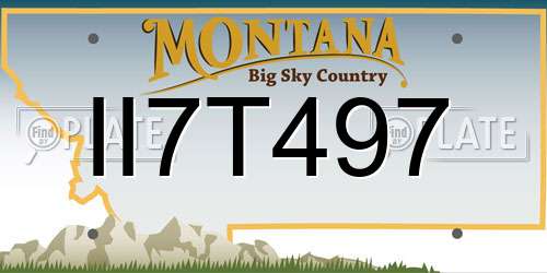 II7T497 Montana License Plate