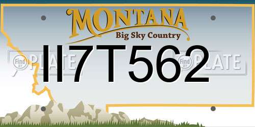 II7T562 Montana License Plate