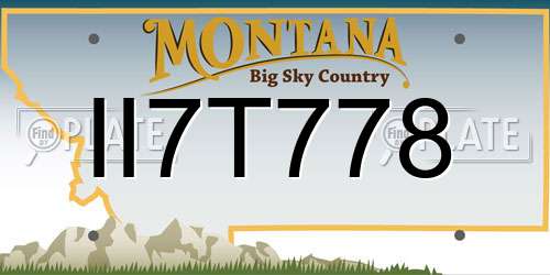 II7T778 Montana License Plate