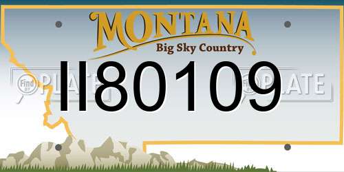 II80109 Montana License Plate