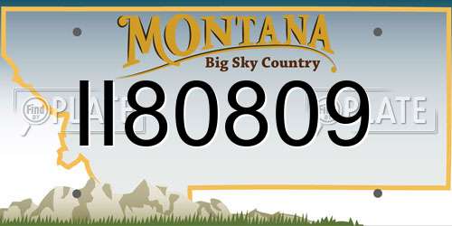 II80809 Montana License Plate