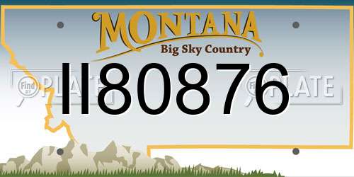 II80876 Montana License Plate