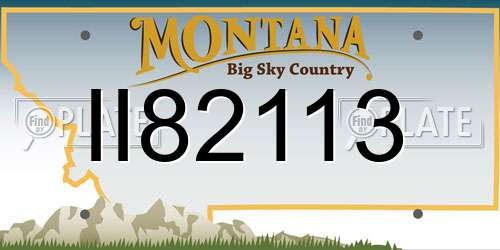 II82113 Montana License Plate