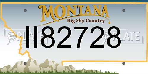 II82728 Montana License Plate