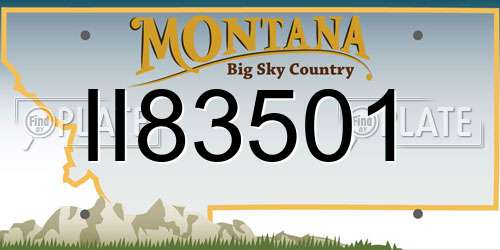 II83501 Montana License Plate