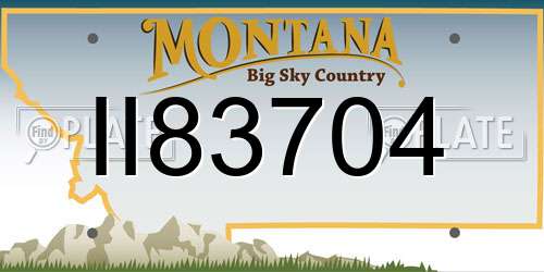 II83704 Montana License Plate