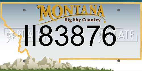 II83876 Montana License Plate