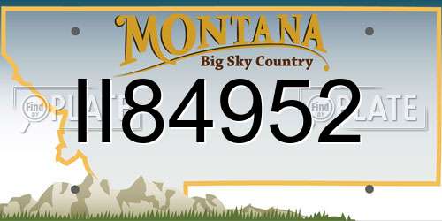II84952 Montana License Plate