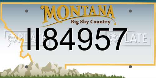 II84957 Montana License Plate