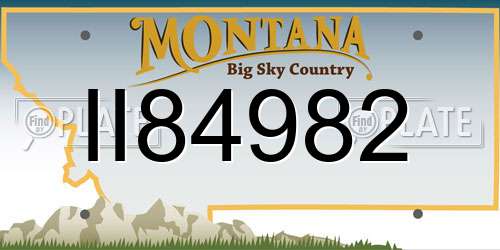 II84982 Montana License Plate