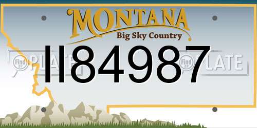 II84987 Montana License Plate
