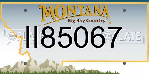 II85067 Montana License Plate