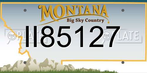 II85127 Montana License Plate