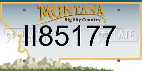 II85177 Montana License Plate