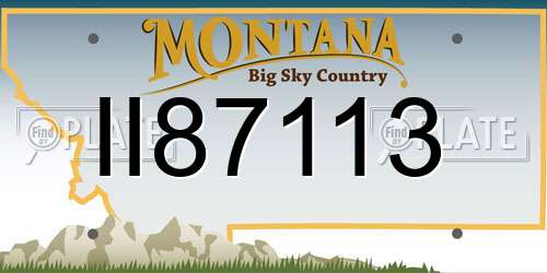 II87113 Montana License Plate