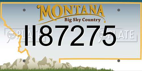 II87275 Montana License Plate