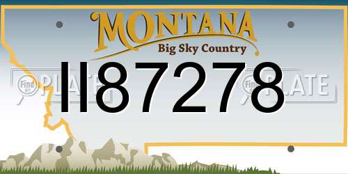 II87278 Montana License Plate