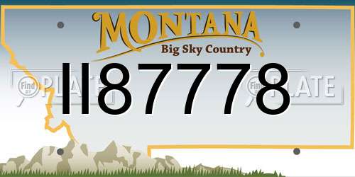 II87778 Montana License Plate