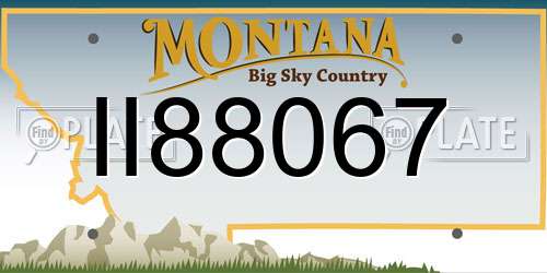 II88067 Montana License Plate