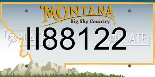 II88122 Montana License Plate