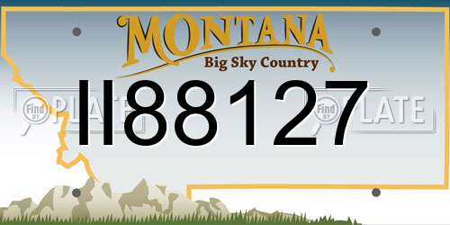 II88127 Montana License Plate