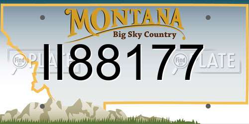 II88177 Montana License Plate
