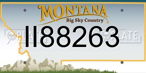 II88263 Montana License Plate