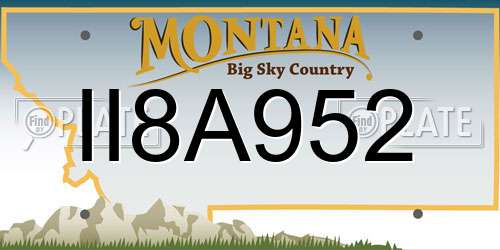 II8A952 Montana License Plate