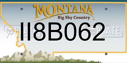 II8B062 Montana License Plate