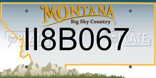 II8B067 Montana License Plate