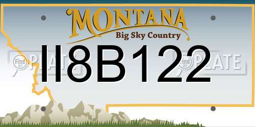 II8B122 Montana License Plate