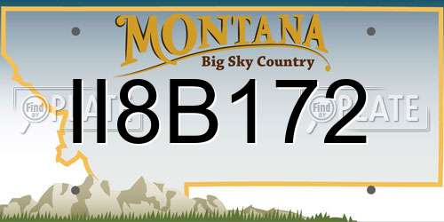 II8B172 Montana License Plate