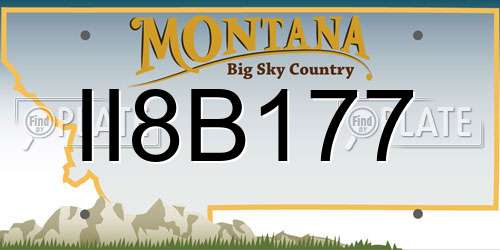 II8B177 Montana License Plate