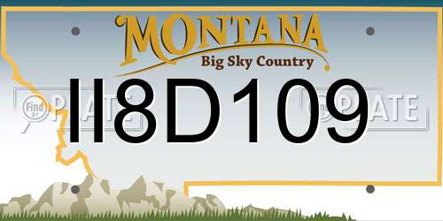 II8D109 Montana License Plate
