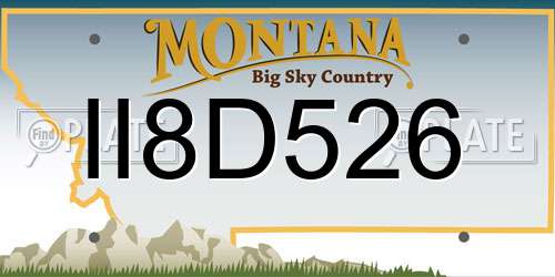 II8D526 Montana License Plate