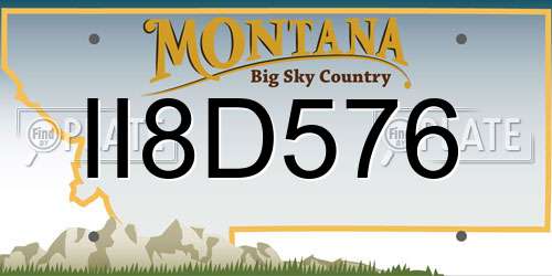 II8D576 Montana License Plate