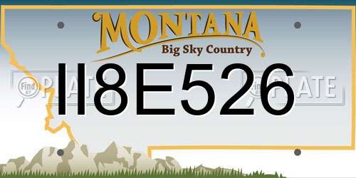 II8E526 Montana License Plate