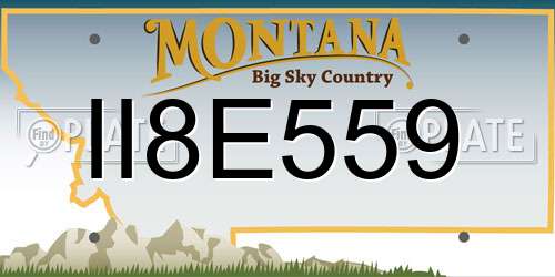 II8E559 Montana License Plate