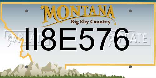 II8E576 Montana License Plate