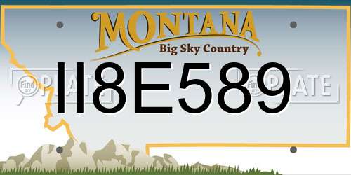 II8E589 Montana License Plate