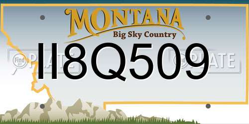 II8Q509 Montana License Plate