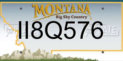 II8Q576 Montana License Plate