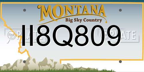 II8Q809 Montana License Plate
