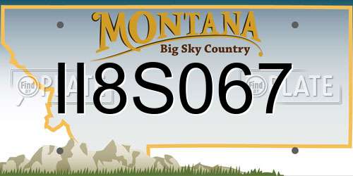 II8S067 Montana License Plate