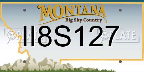 II8S127 Montana License Plate