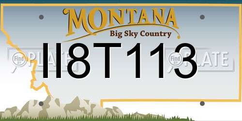 II8T113 Montana License Plate
