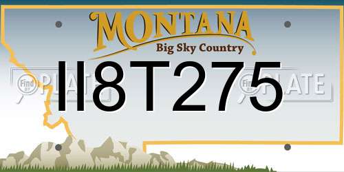II8T275 Montana License Plate