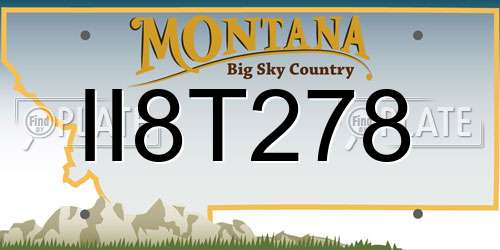 II8T278 Montana License Plate