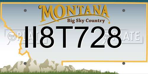 II8T728 Montana License Plate