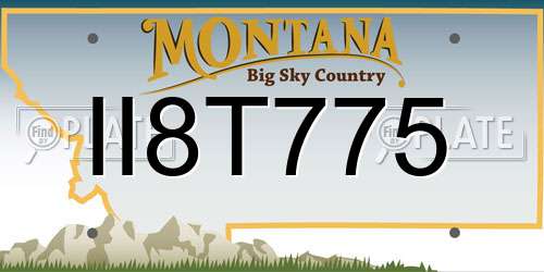 II8T775 Montana License Plate